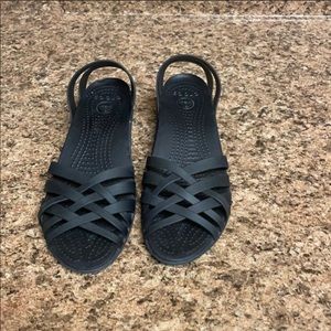 Croc wedge sandals